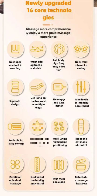 Smart Full-Body Massage Mattress with Heat